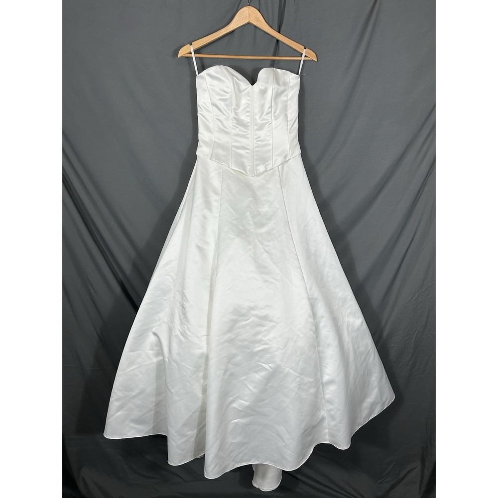 Vintage Jessica McClintock Bridal Wedding Dress Satin 90s Size 10 Classic Corset